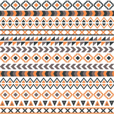 Vector tribal aztec seamless pattern