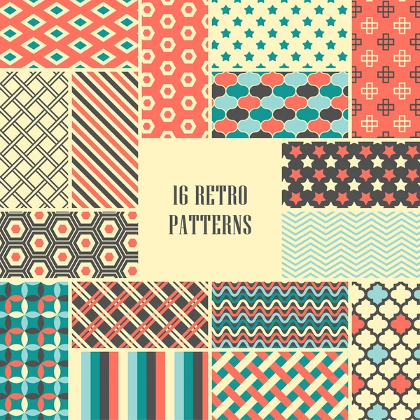 Conjunto de patrones vintage — Vector de stock