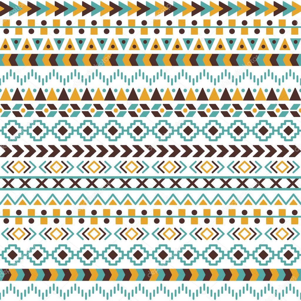 Vector tribal aztec seamless pattern