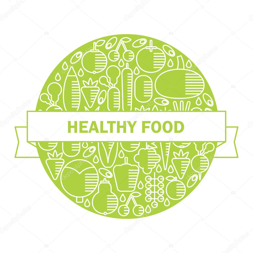 Healthy food vector banner