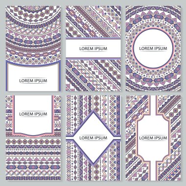 Vektör kabile renkli afiş kümesi