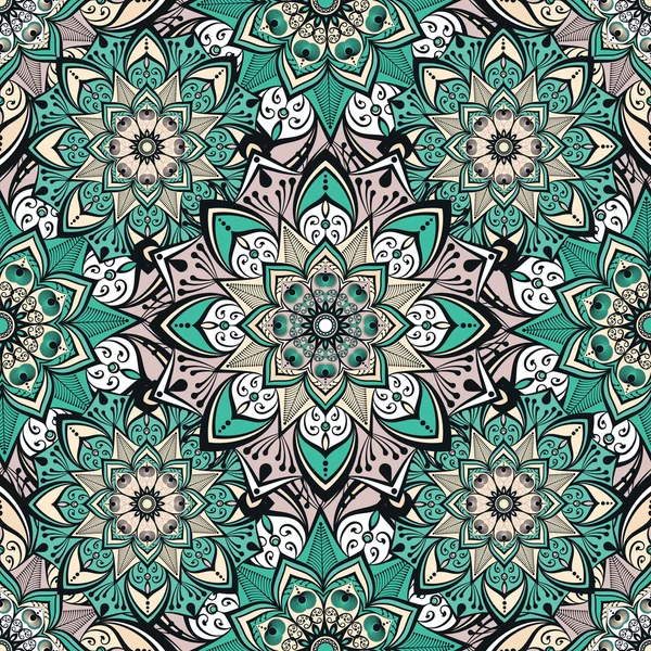 Modèle de mandala sans couture vectoriel — Image vectorielle