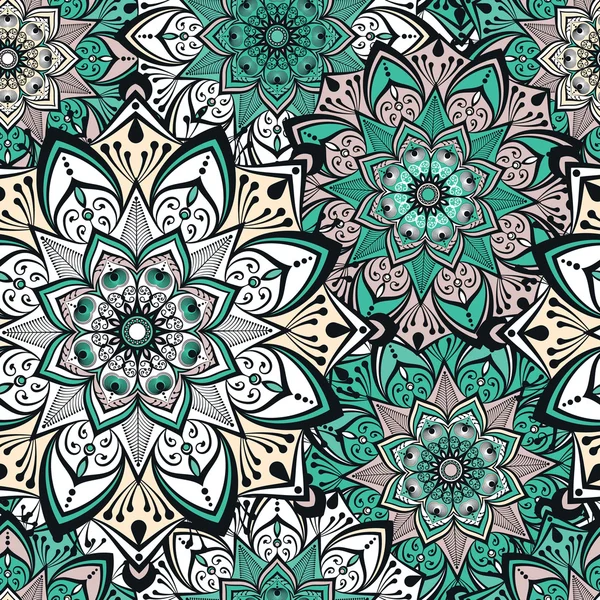 Modèle de mandala sans couture vectoriel — Image vectorielle