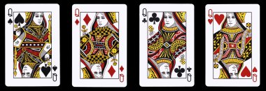 Üst üste - iskambil 4 Queens