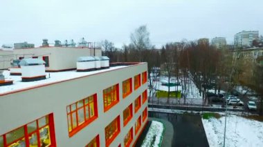 Moskova okul yeni binasının havadan görünümü