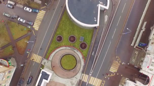 Luchtfoto van Moskou Street dag herfst lente zomer — Stockvideo