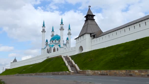 Mezquita Kul Sharif en Kazán. Atracciones turísticas de Kazán, Tartaristán, Rusia — Vídeos de Stock