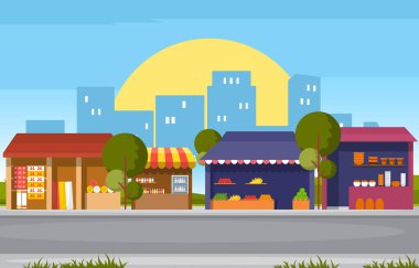 Yol kenarı Sebze Dükkanı Şehir Resimlerinde Bakkal