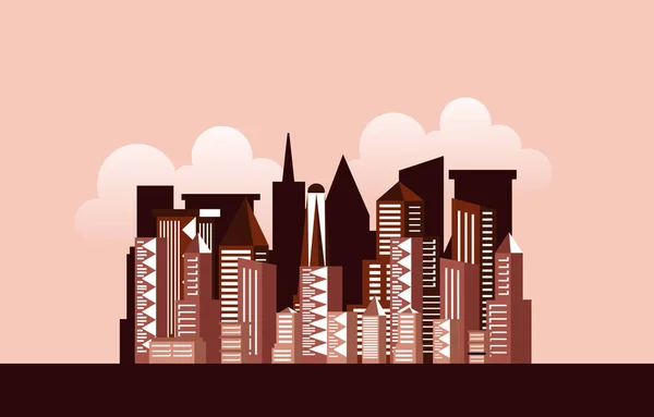 Hotel Apartment Office Business City Building Cityscape Skyline Illustration — Stockový vektor