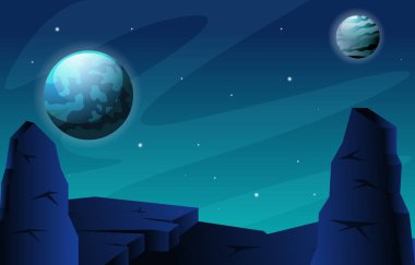 Rock Stone Gezegeni Yıldız Gökyüzü Evren Keşif Resimleri