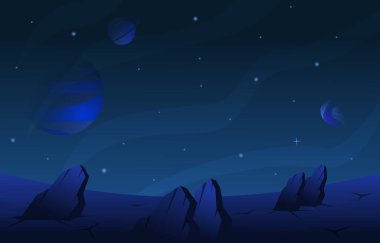 Rock Stone Gezegeni Yıldız Gökyüzü Evren Keşif Resimleri