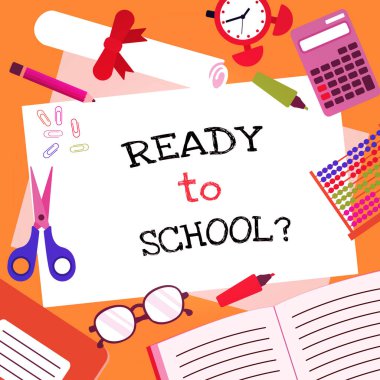 Okul Kağıtları Çalışmasına Hazır Eğitim Kavram Vektör Arkaplanı