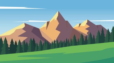 Taze Gündüz Dağları Manzarası