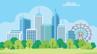 Döner Tekerli Bahar Şehri Skyline