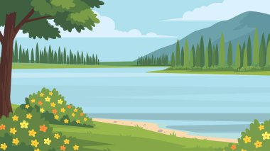 Sessiz Bahçe Sahnesi Küçük Göl Yanı