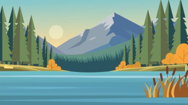 Mountain Hills arasındaki Sessiz Meadow Gölü