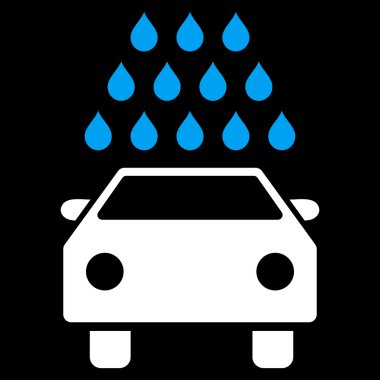 Oto yıkama düz vektör simgesi