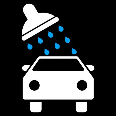 Oto yıkama düz vektör simgesi