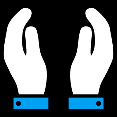 Bakım el düz vektör simgesi