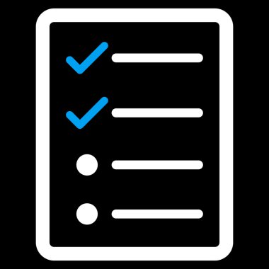 Checklist Page Flat Vector Symbol