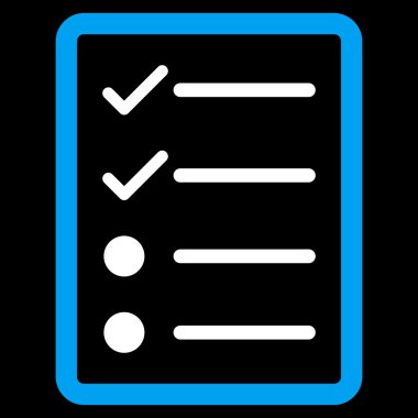 Checklist Page Flat Vector Symbol