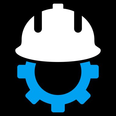 Geliştirme kask düz vektör simgesi