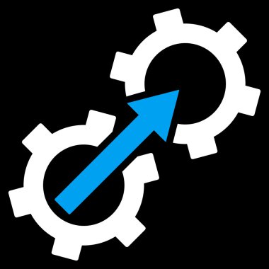 Gear Integration Flat Vector Symbol