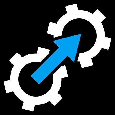 Gear Integration Flat Vector Symbol