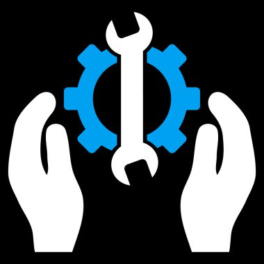 servis düz vektör sembolünü onar