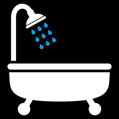 Duş banyo düz vektör simgesi