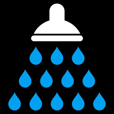 Duş düz vektör simgesi