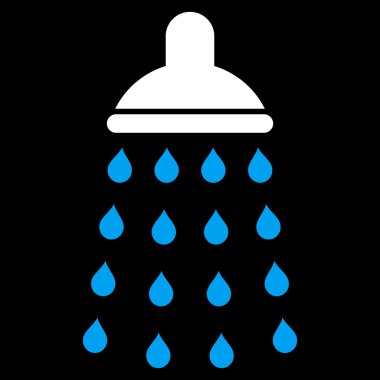 Duş düz vektör simgesi