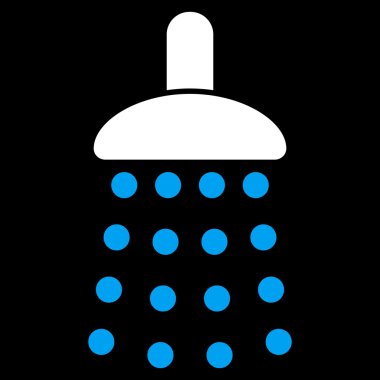 Duş düz vektör simgesi