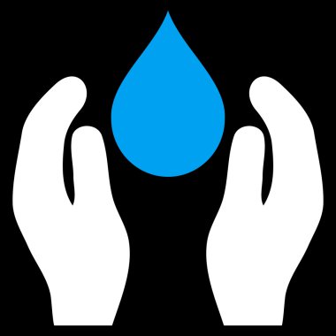 Su bakımı düz vektör simgesi