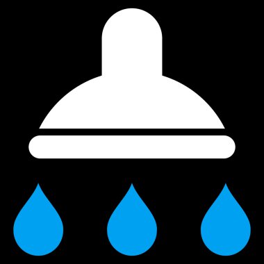 Duş düz vektör simgesi