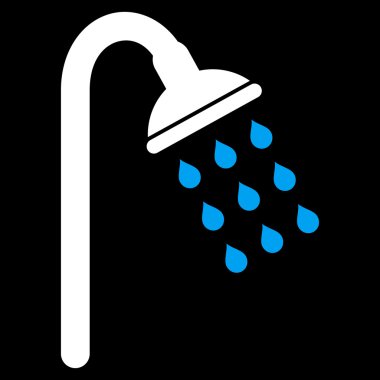 Duş düz vektör simgesi