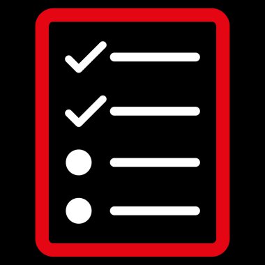 Checklist Page Flat Vector Symbol