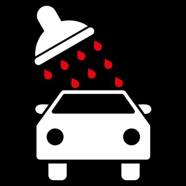 Oto yıkama düz vektör simgesi