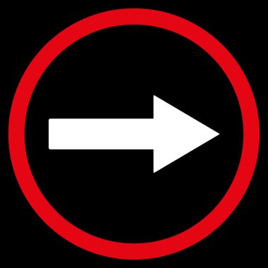 Right Rounded Arrow Flat Vector Symbol