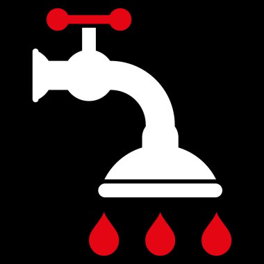 duş tap düz vektör sembolü