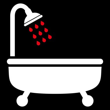 Duş banyo düz vektör simgesi