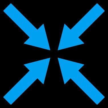 Center Arrows Flat Vector Symbol