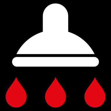 Duş düz vektör simgesi