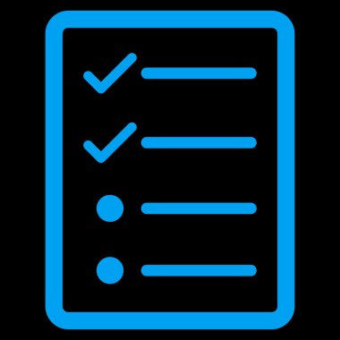 Checklist Page Flat Vector Symbol