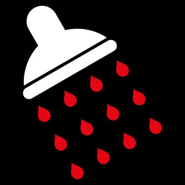 Duş düz vektör simgesi