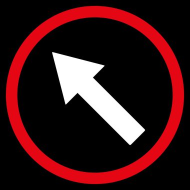 Up-Left Rounded Arrow Flat Vector Symbol