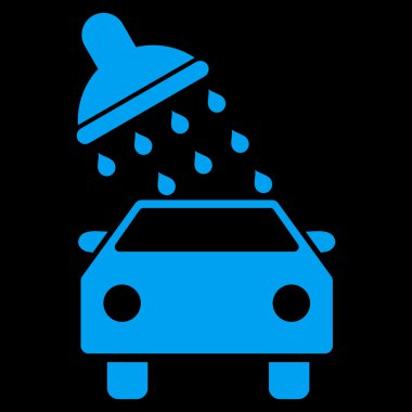 Oto yıkama düz vektör simgesi