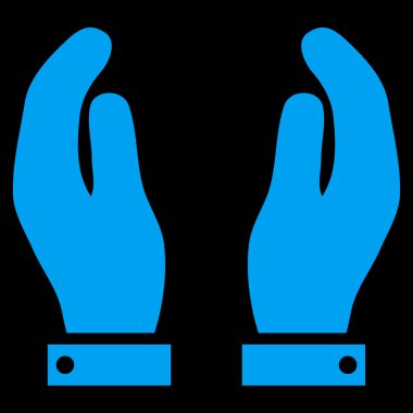 Bakım el düz vektör simgesi