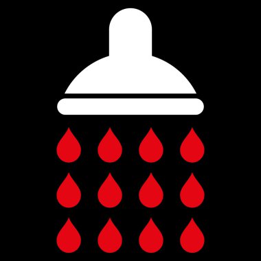 Duş düz vektör simgesi