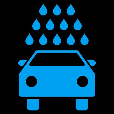 Oto yıkama düz vektör simgesi